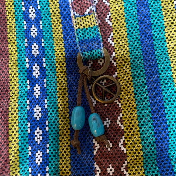 The Original Arizona Company Blue Stripe Printed Hang Crossbody Purse Bag - EUC - Picture 5 of 11